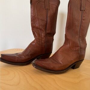 Lucchese Classic Brown Leather Cowboy Boots